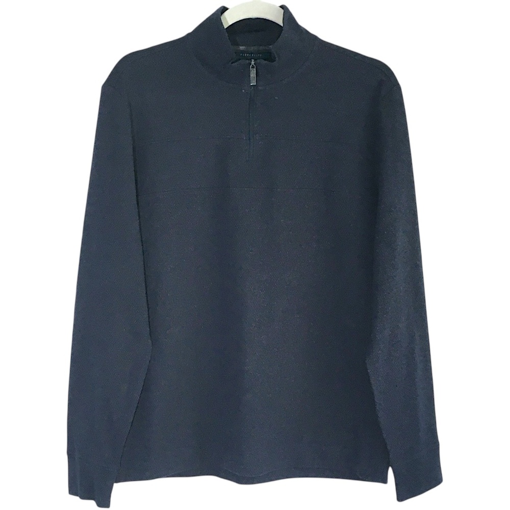 Perry Ellis NWOT Quarter Zip Navy Men’s Pullover Medium